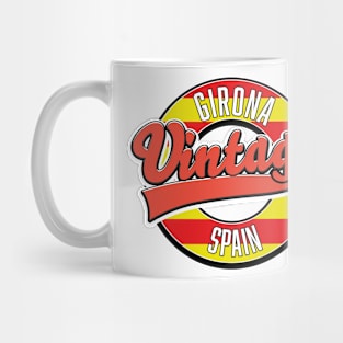 Girona spain retro style logo Mug